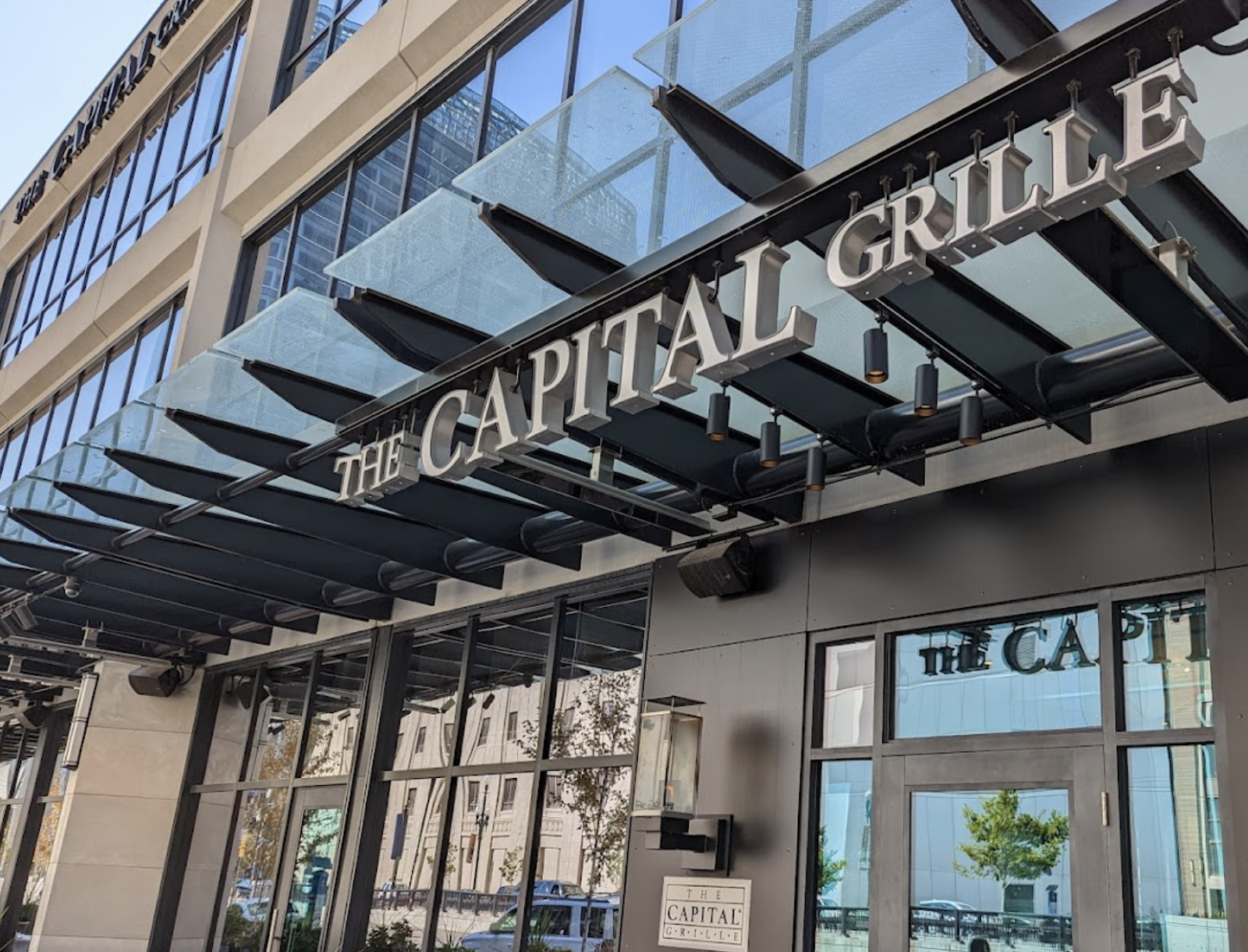 The front door entrance to The Capital Grille in Salt Lake City, Utah.
